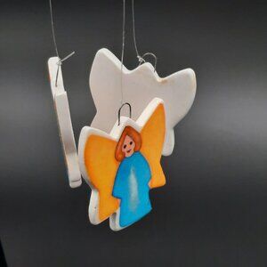 Vintage Treenkles‎ 1984 Beachcombers Angel Tree Chimes Porcelain Decoration